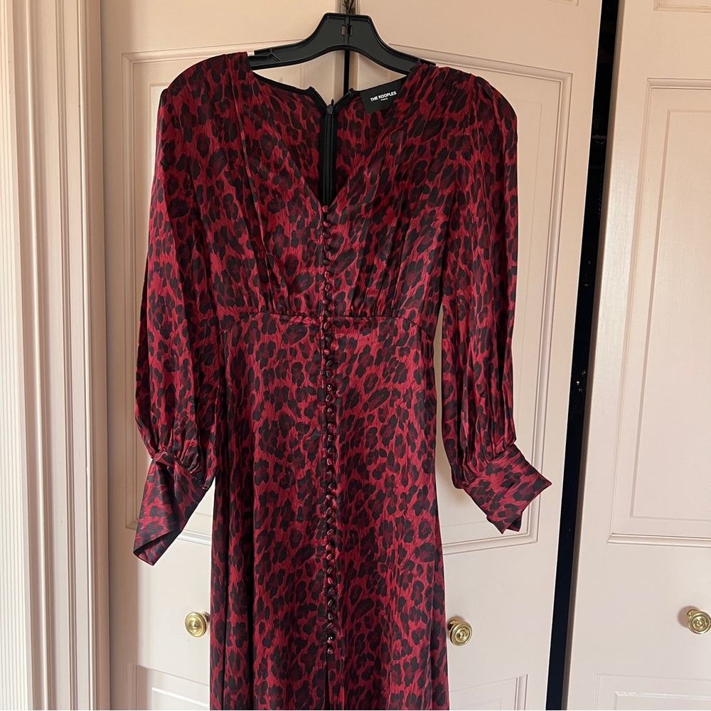 The Kooples Red and Black Leopard Print Dress